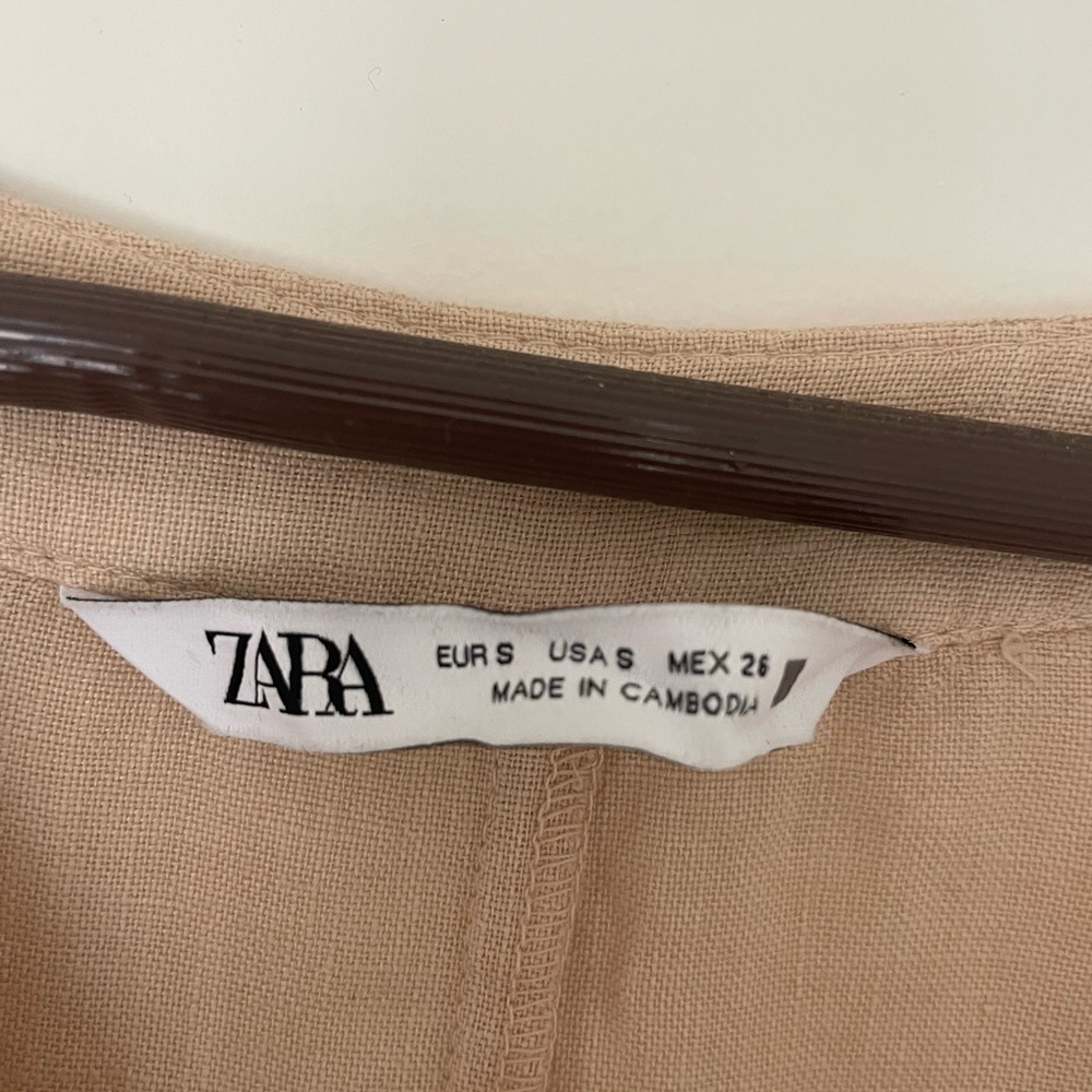 Zara Beige Midi Dress - Picture 6 of 7
